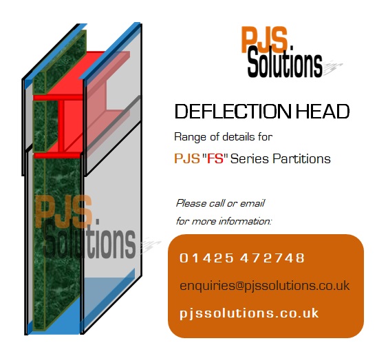 PJS Solutions DEFLECTION HEAD DETAILS for ROBUST FIRE RATED Jumbo Stud Partition Systems