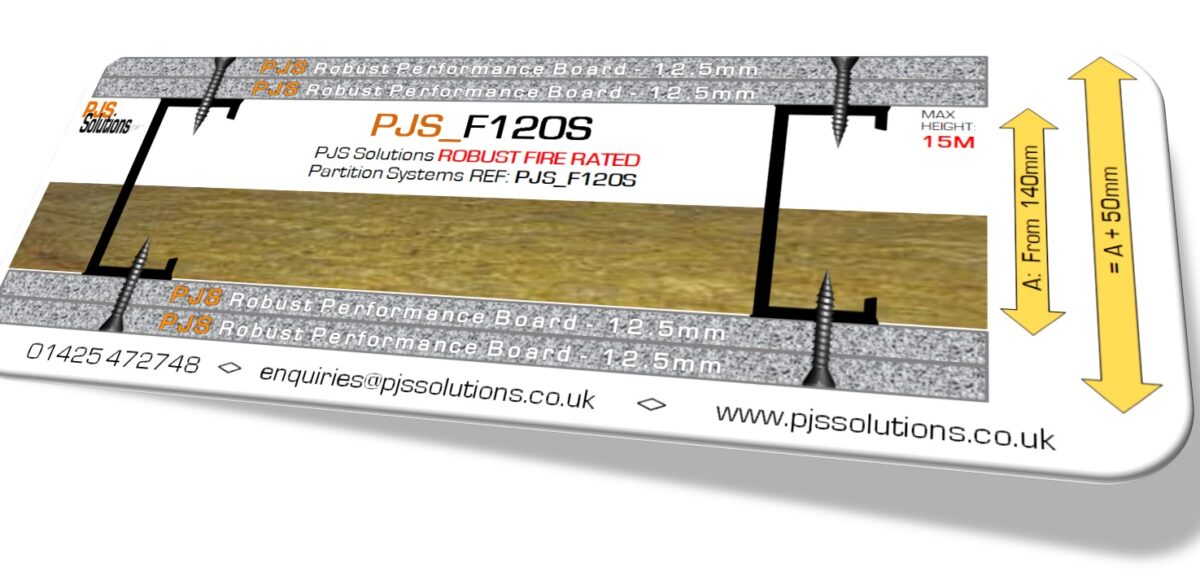 PJS Solutions “F120S” ROBUST FIRE RATED Partition Systems PJS_F120S