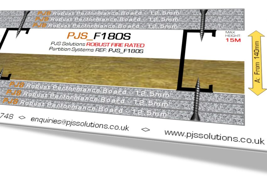 PJS Solutions “F180S” ROBUST FIRE RATED Partition Systems PJS_F180S