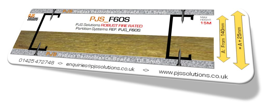 PJS Solutions “F60S” ROBUST FIRE RATED Partition Systems PJS_F60S